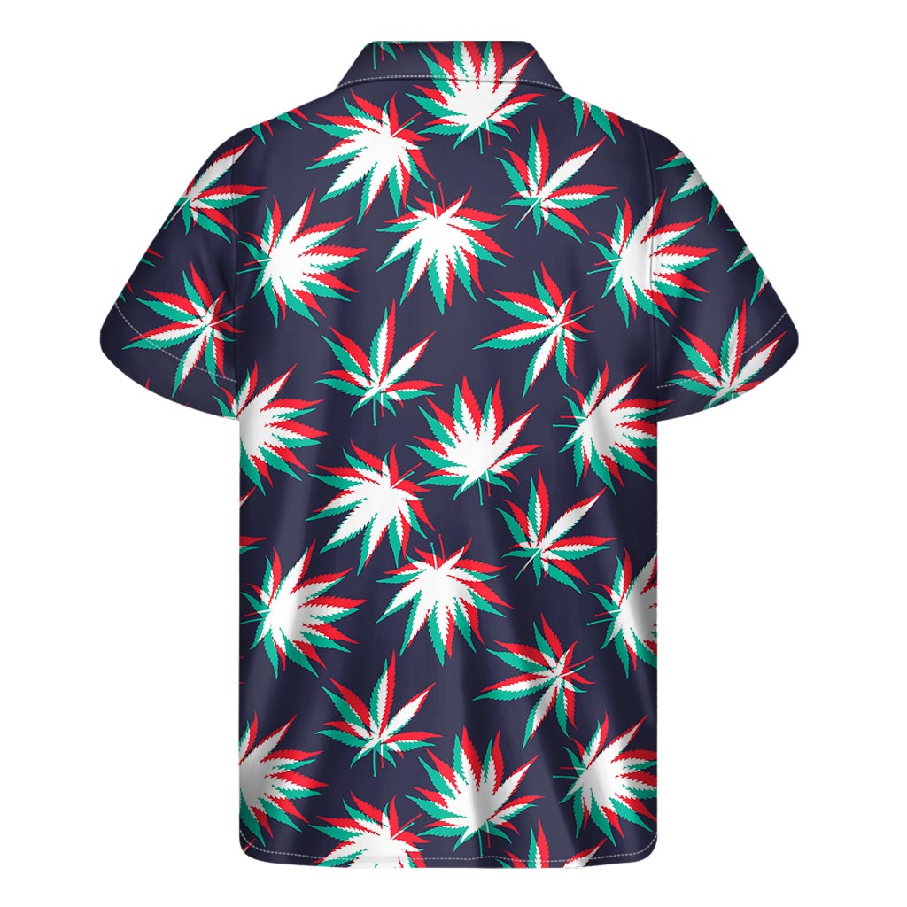 Tropical Vibes: Trippy Hemp Leaves Reggae Pattern Hawaiian Shirt - 2