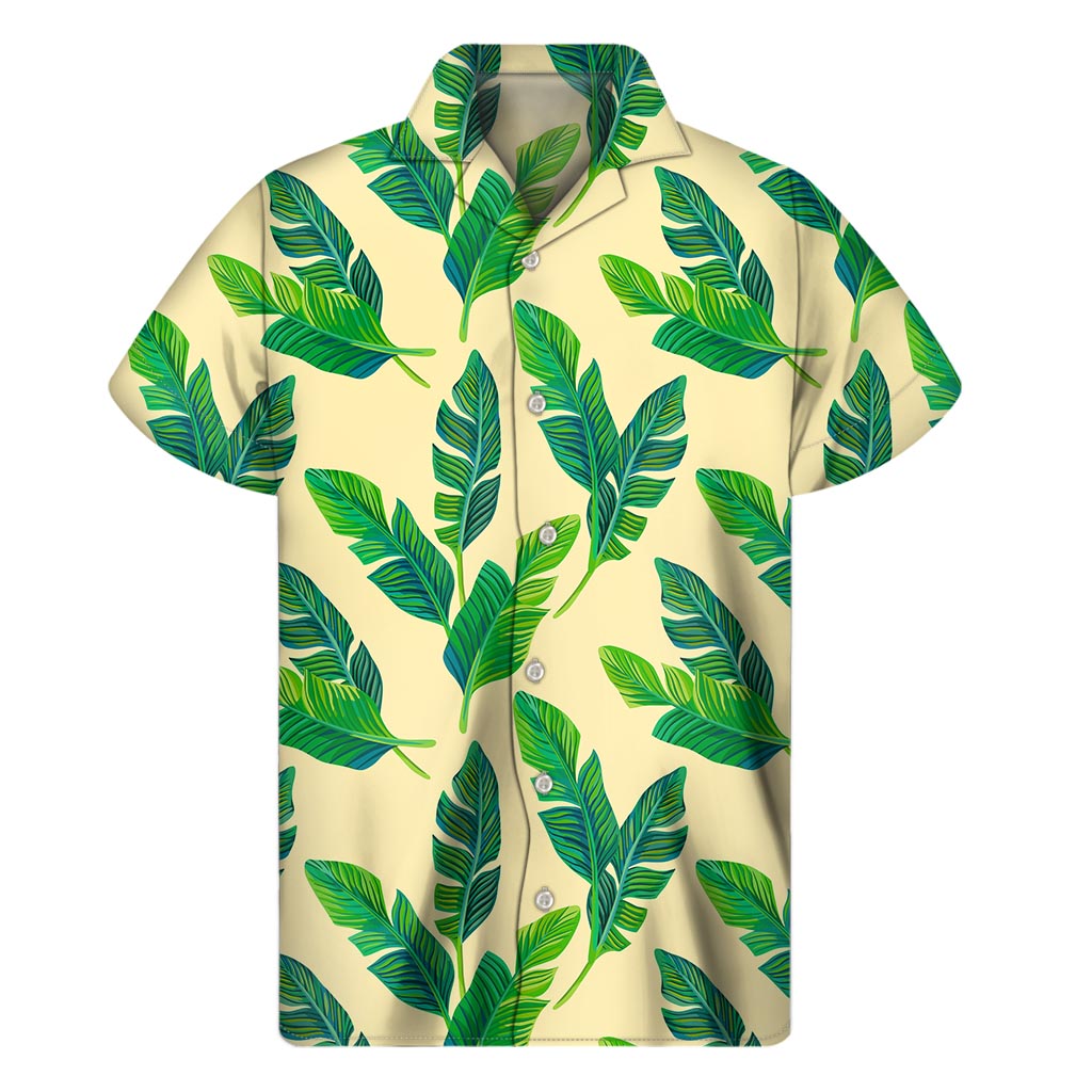 Island Vibes: Tropical Banana Palm Leaf Hawaiian Shirt - 1