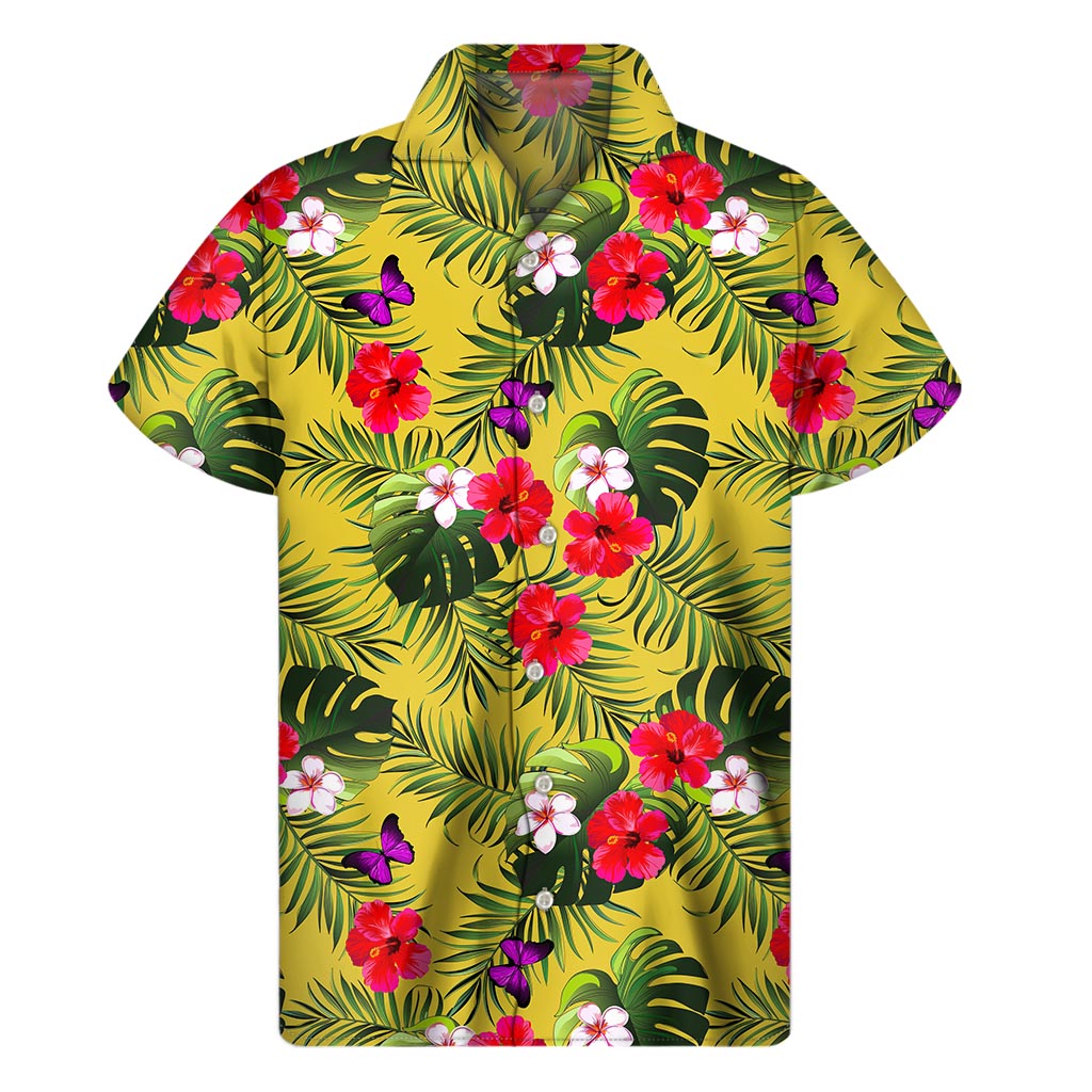 Hawaiian Bliss: Men&#39;s Tropical Exotic Hawaiian Print Short Sleeve Shirt - 1