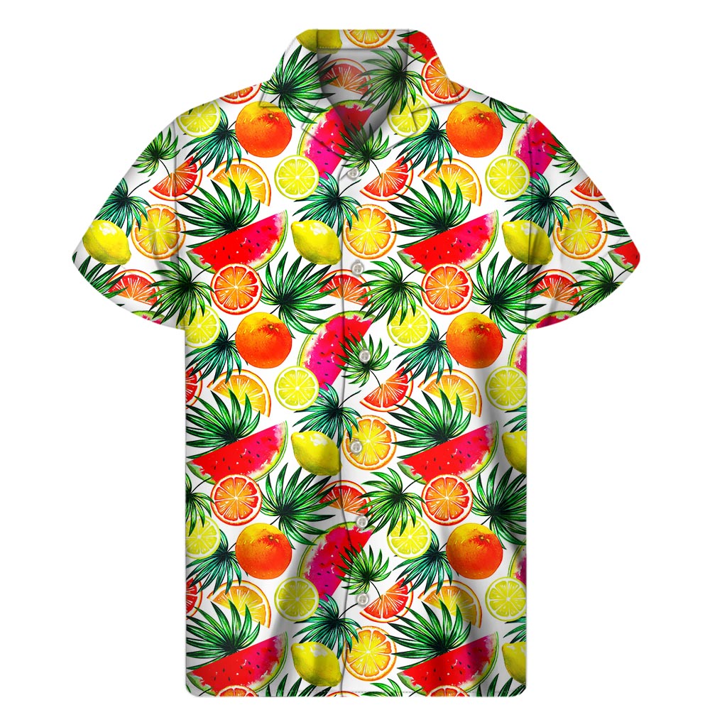 Tropical Fruit Leaf Hawaiian Shirt: Embrace Island Vibes in Style - 1