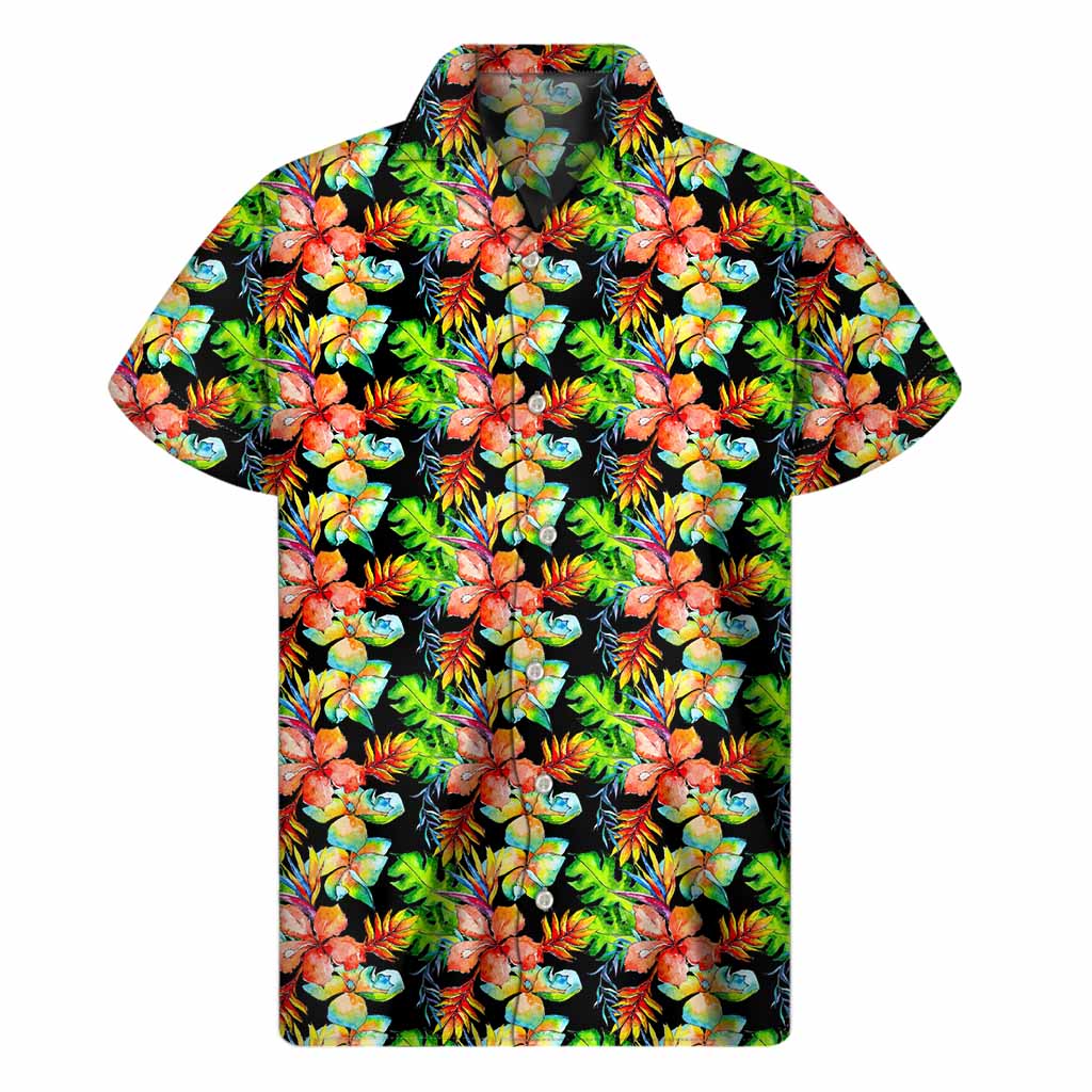 Island Vibes: Hawaiian Hibiscus Short Sleeve Shirt - 1