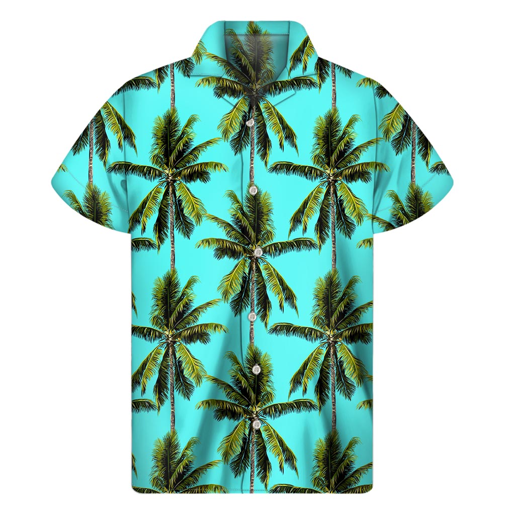 Tropical Palm Paradise: Hawaiian Outfit Short Sleeve Shirt - 1