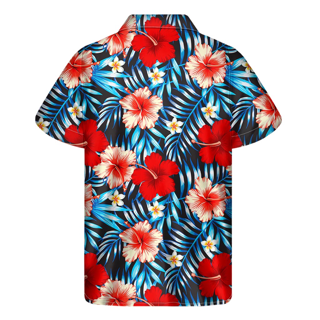 Tropical Turquoise Leaves Hibiscus Hawaiian Shirt - 2