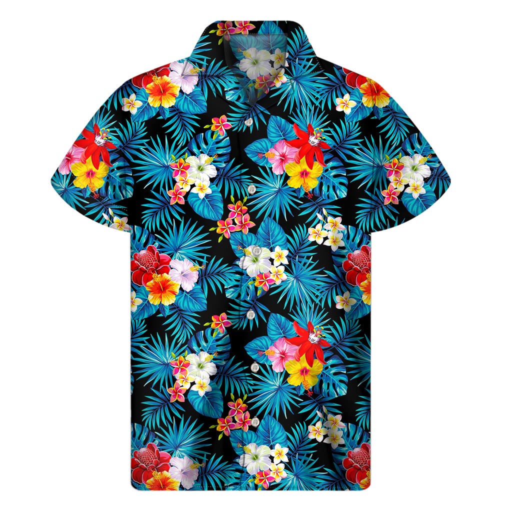 Tropical Turquoise Hawaiian Vibes Short Sleeve Shirt - 1