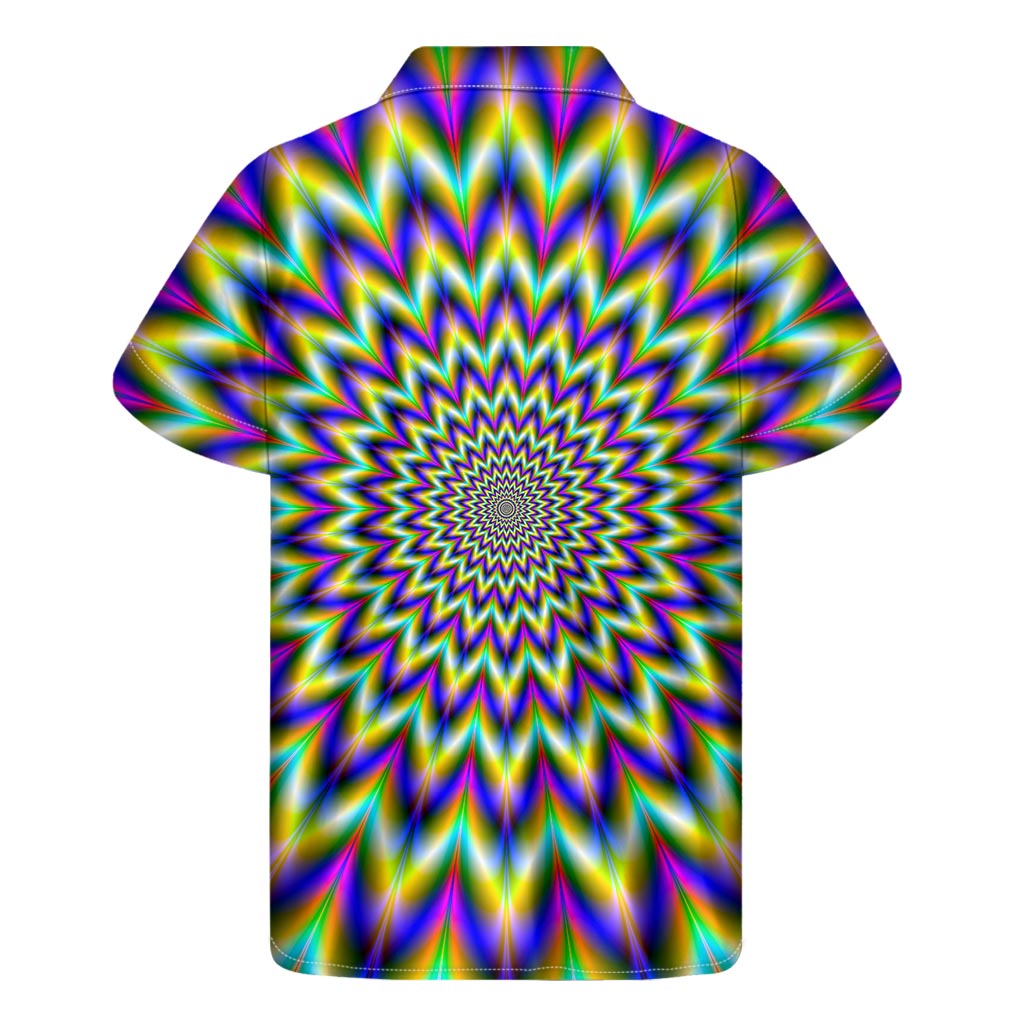 Hawaiian Vibes: Twinkle Psychedelic Optical Illusion Men's Short Sleeve Hawaiian Shirt - 1