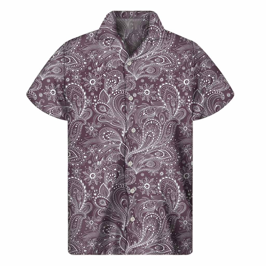 Umber Floral Hawaiian Vibes Short Sleeve Shirt - 1