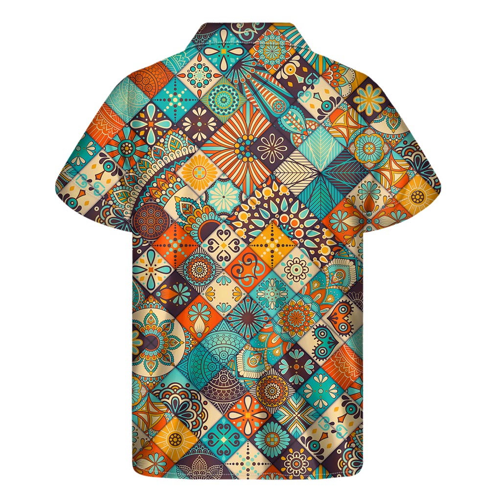 Tropical Vibes: Vintage Mandala Bohemian Hawaiian Shirt - 2