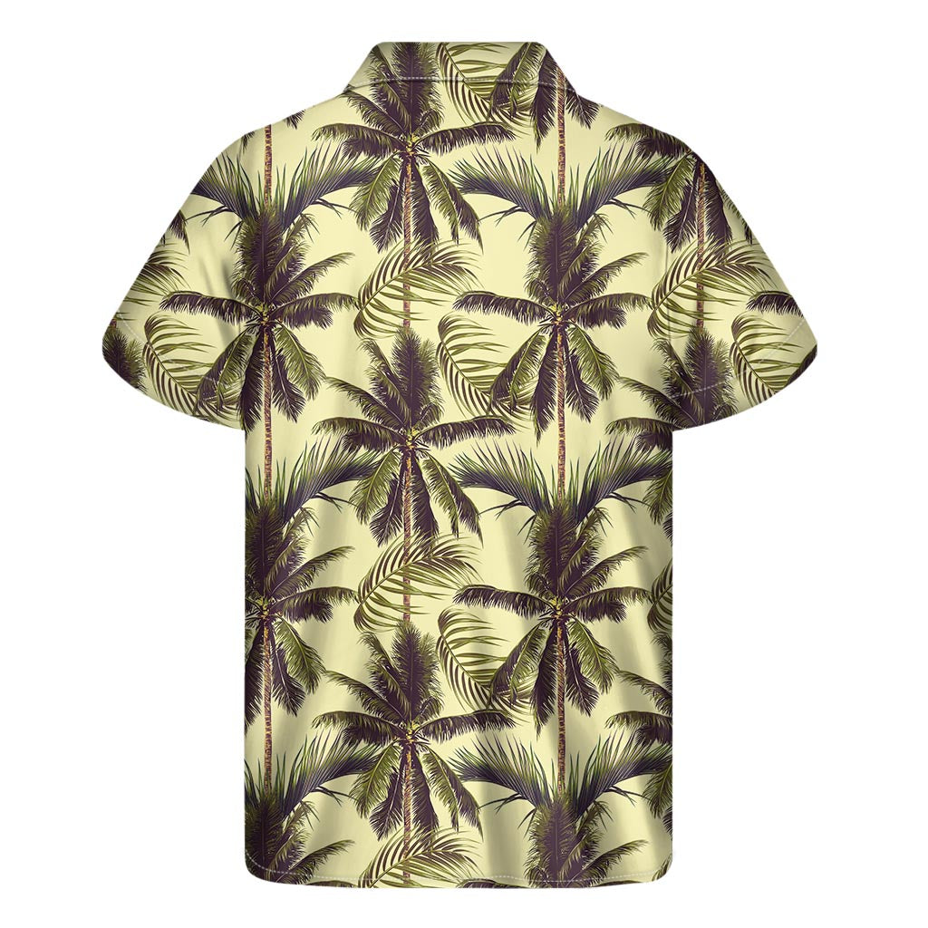 Island Breeze: Vintage Palm Tree Hawaiian Short Sleeve Shirt - 1