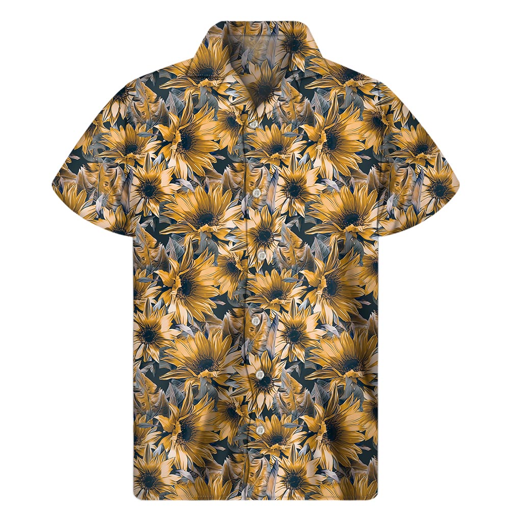 Sun-Kissed Aloha: Vintage Sunflower Hawaiian Shirt - 1