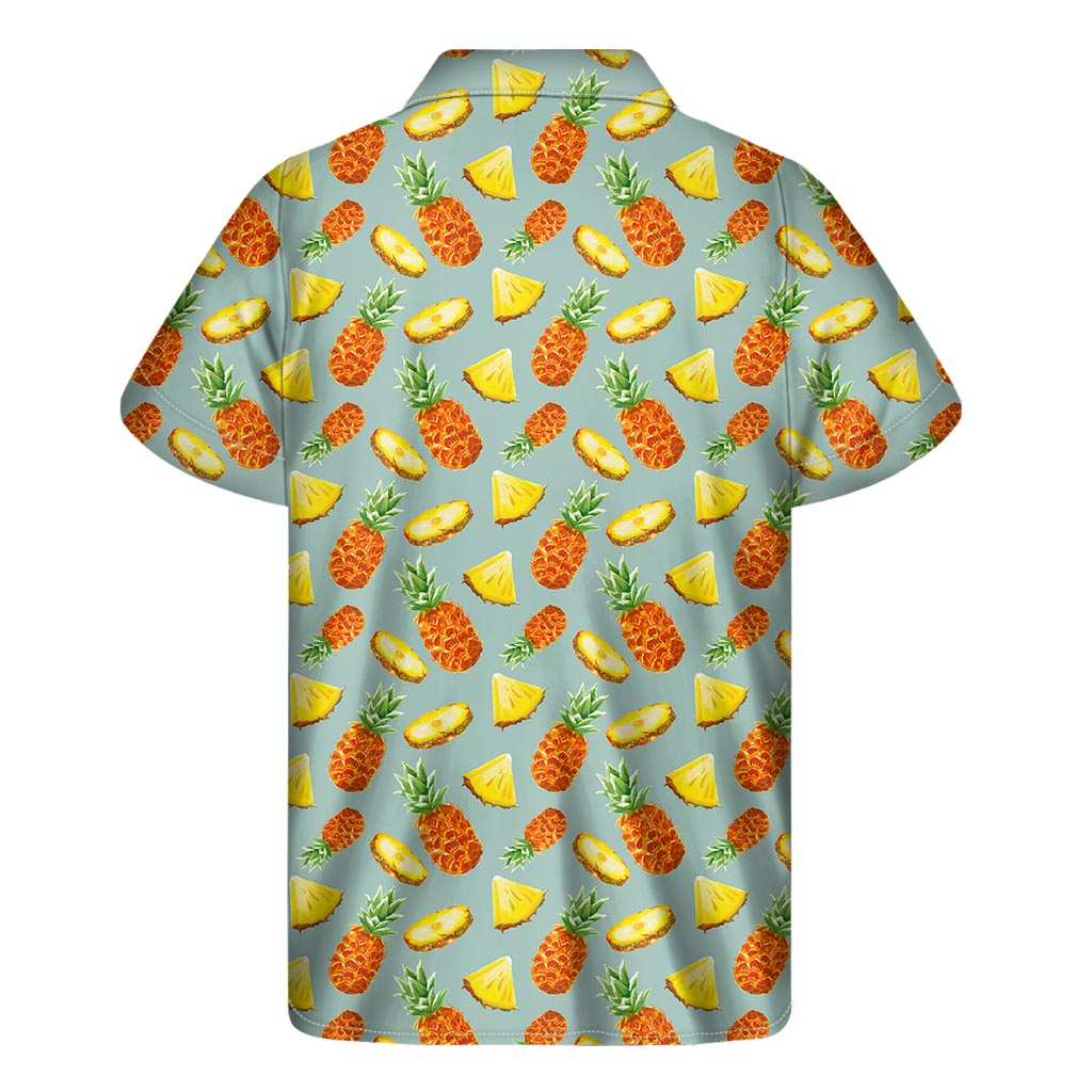 Tropical Vibes: Watercolor Pineapple Hawaiian Shirt - 2