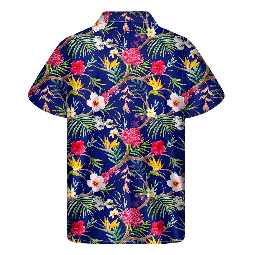 Watercolor Tropical Flower Hawaiian Shirt - 2