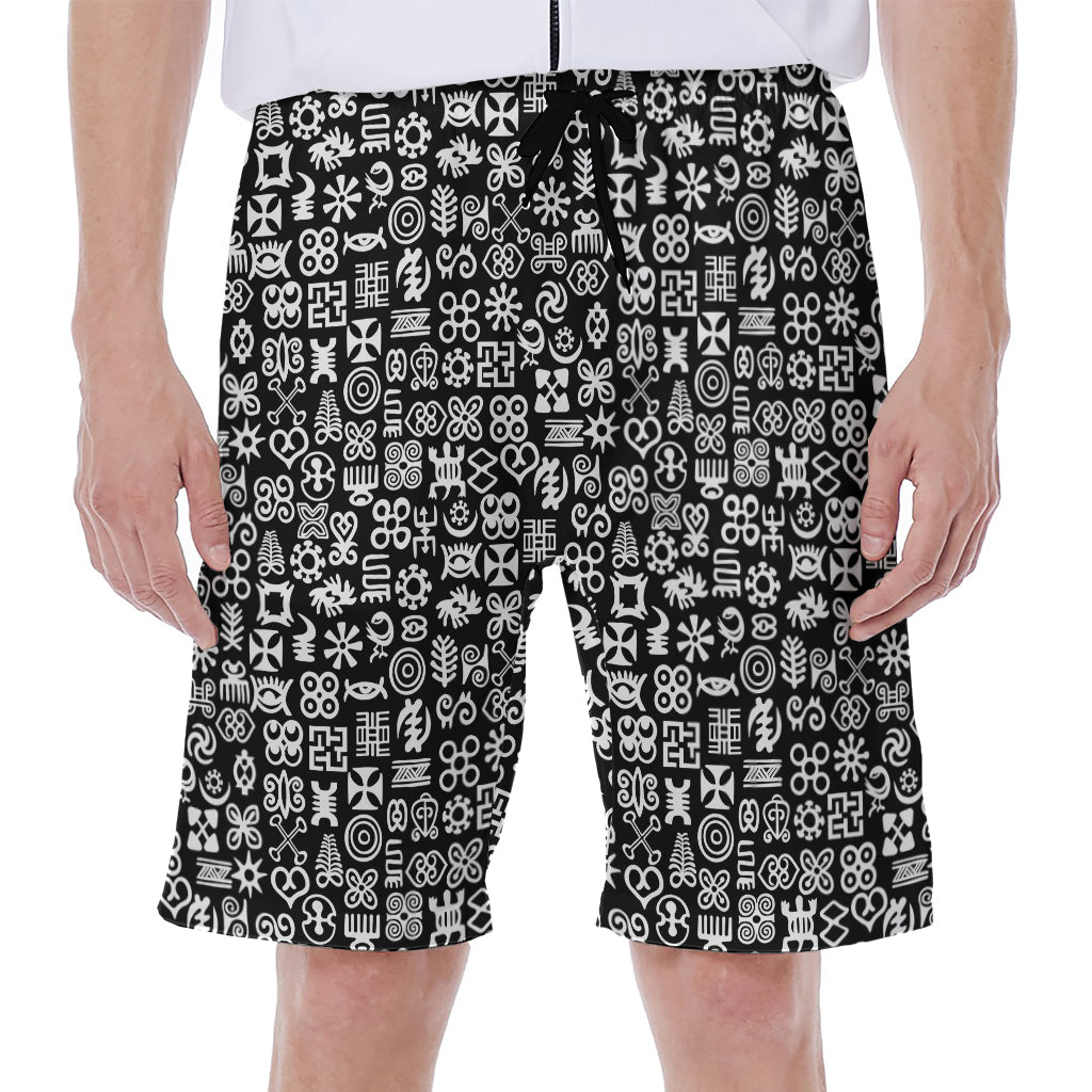 Adinkra Symbols Printed Hawaiian Men&#39;s Beach Shorts - 1