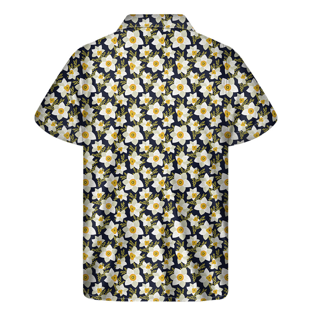 White Daffodil Hawaiian Fusion Shirt: Embrace the Aloha Spirit in Style - 1