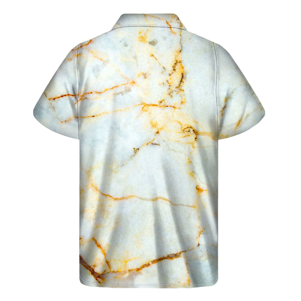 Golden Hawaiian Waves: Men&#39;s Short Sleeve Shirt - 2