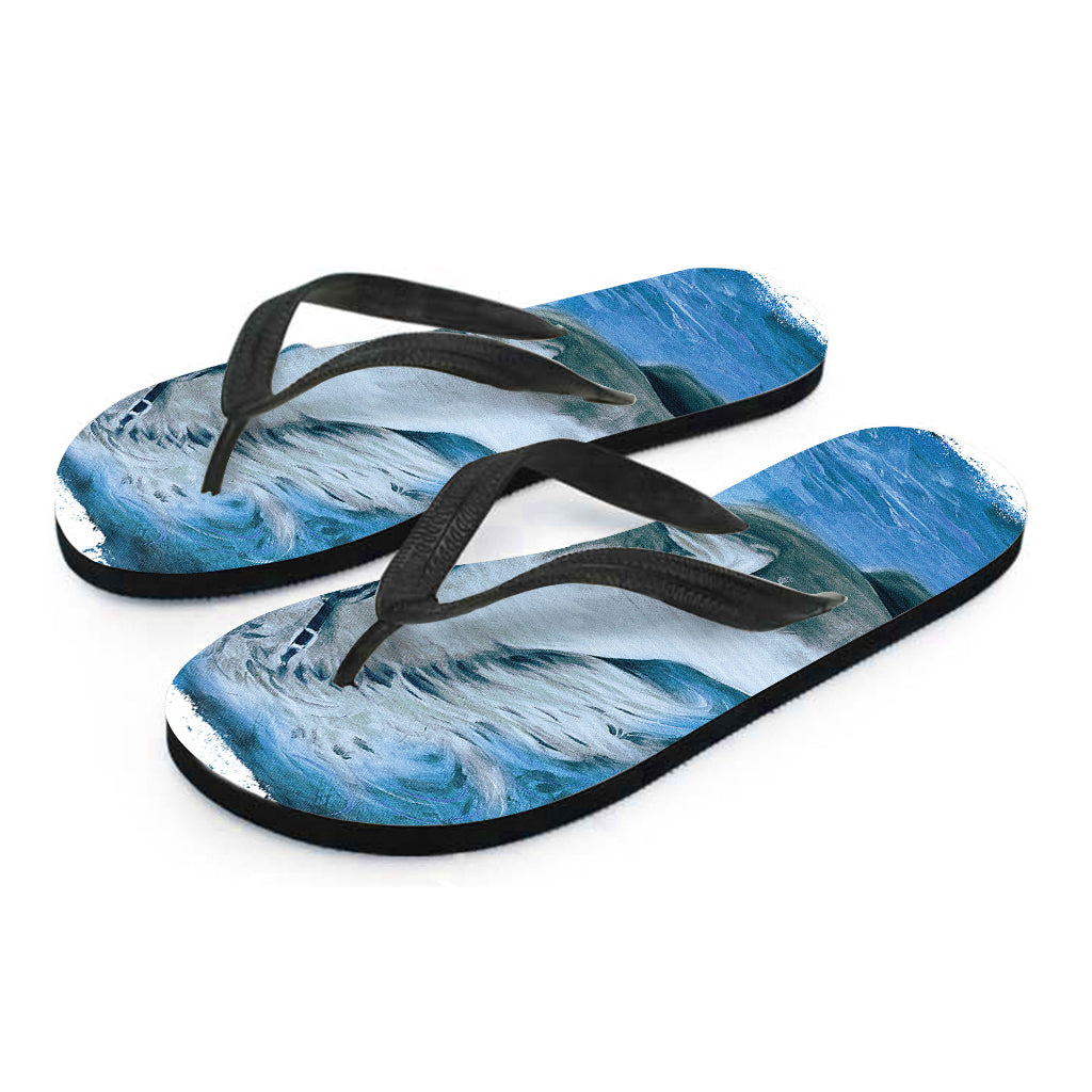 Tropical Paradise: Hawaiian Horse Print Flip Flops and Matching Outfit - 1