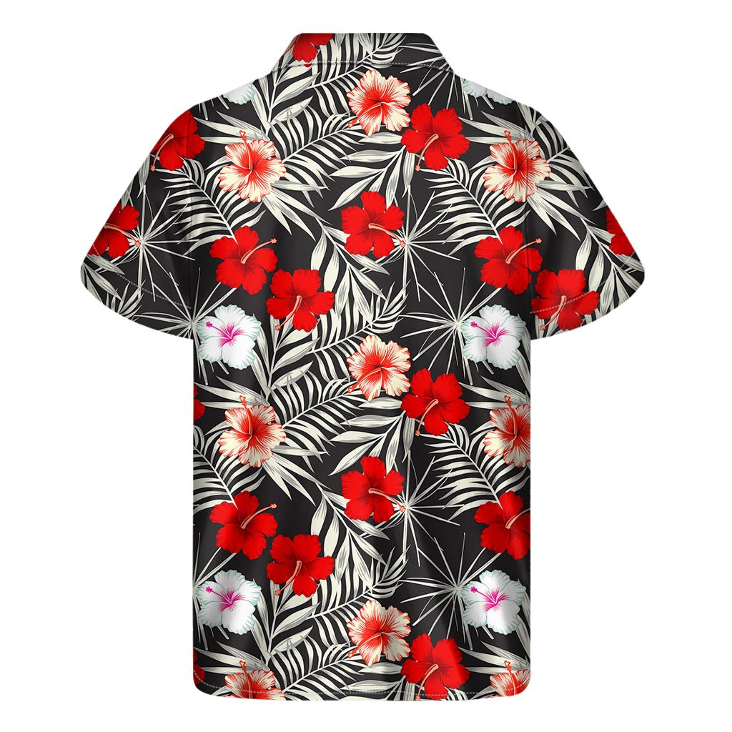 Tropical Vibes: Hawaiian Hibiscus Pattern Short Sleeve Shirt - 2