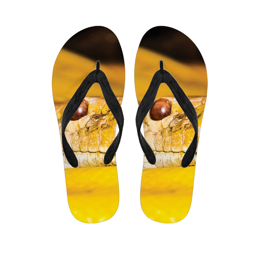 Yellow Python Snake Print Hawaiian Flip Flops: Complete Your Island Outfit - 1