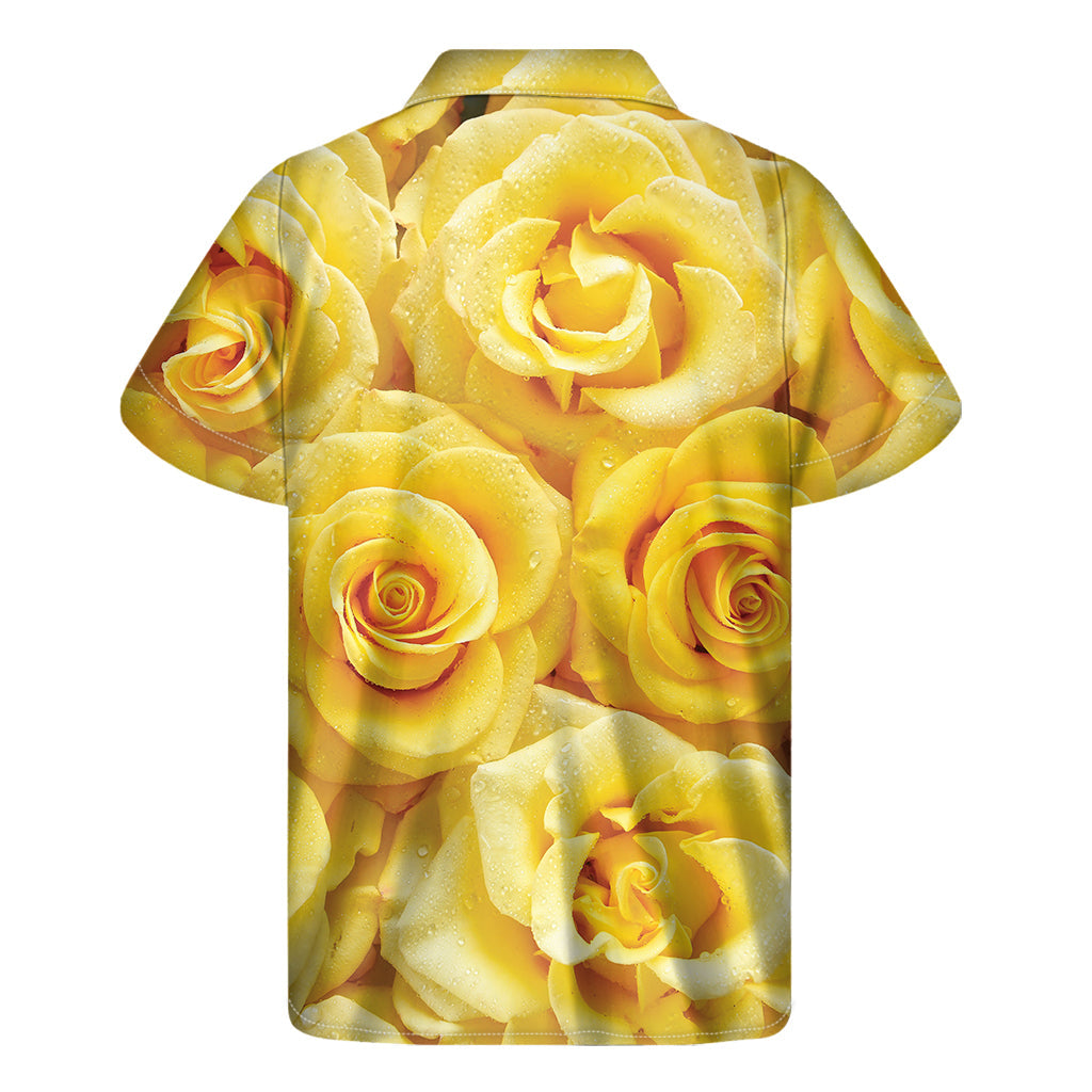 Island Vibes: Yellow Rose Hawaiian Shirt for Men - 2