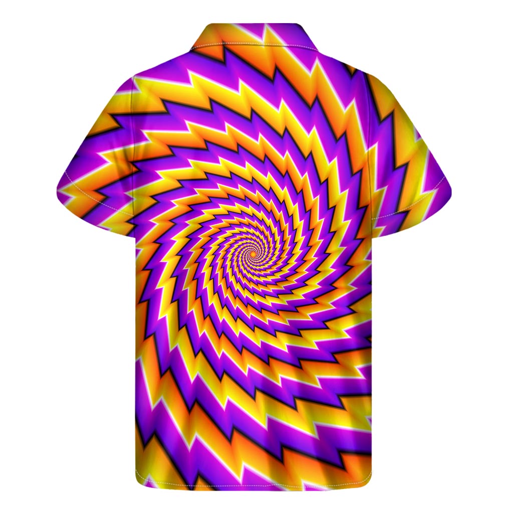 Sunshine Paradise: Hawaiian Short Sleeve Shirt in Twisted moving optical illusion pattern - 2