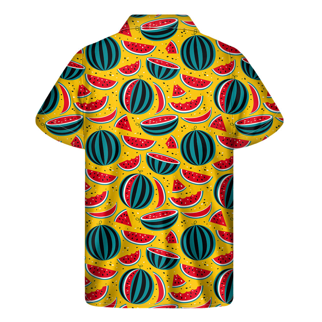 Tropical Vibes: Yellow Watermelon Pieces Pattern Hawaiian Shirt - 2