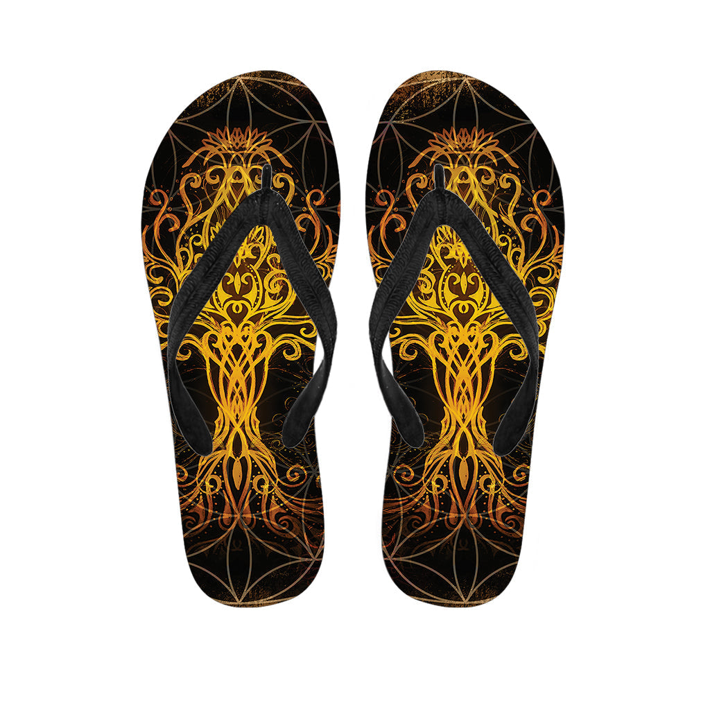 Yggdrasil Tree of Life Hawaiian Flip Flops: Step into Paradise with Style - 1