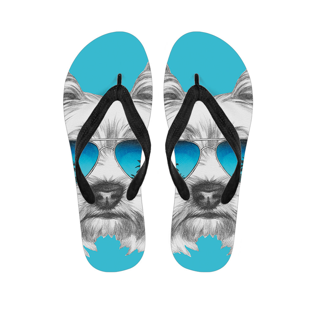 Yorkshire Terrier Hawaiian Print Flip Flops - Perfect for a Tropical Outfit! - 1