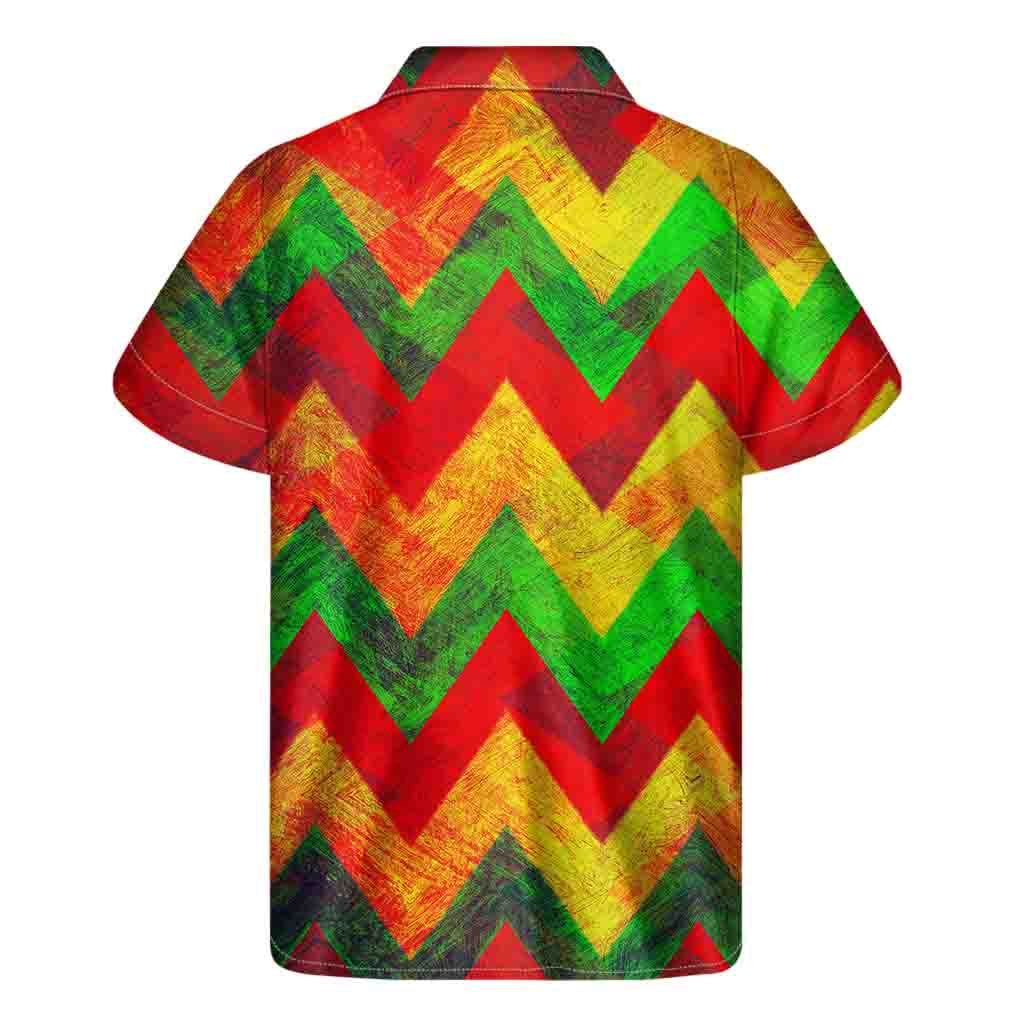 Zig Zag Reggae Hawaiian Style Short Sleeve Shirt - 2