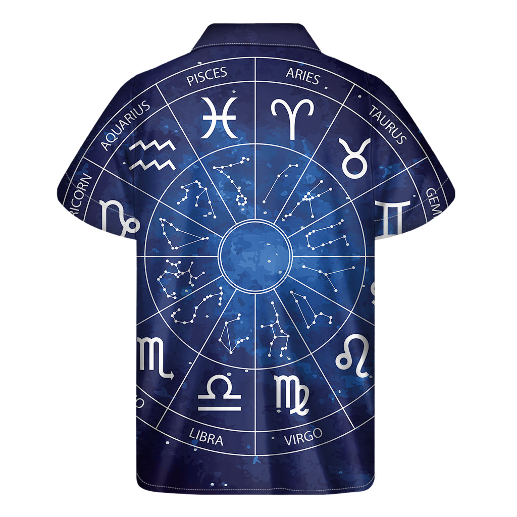 Aloha Zodiac Wheel Print Hawaiian Short Sleeve Shirt - 1